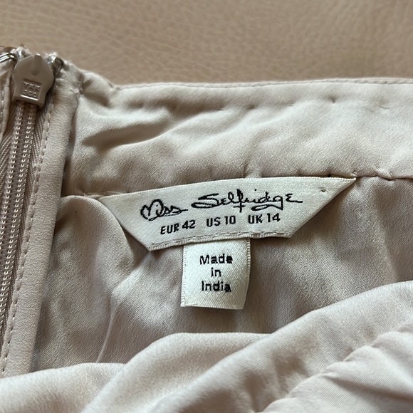 Miss Selfridge blush tiered sequin midi skirt - Picture 3 of 3